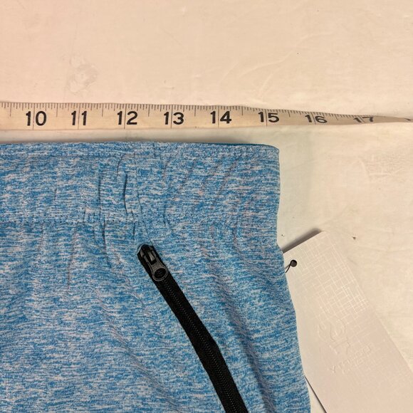 Liberty Pro NWT Blue Heather Running Shorts Women's Zip Pockets Drawstring Waist - Picture 5 of 7